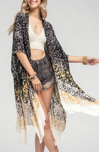 Leopard Ombre Kimono