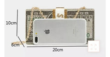 Load image into Gallery viewer, Rhinestone Money Stack Clutch
