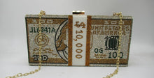 Load image into Gallery viewer, Rhinestone Money Stack Clutch
